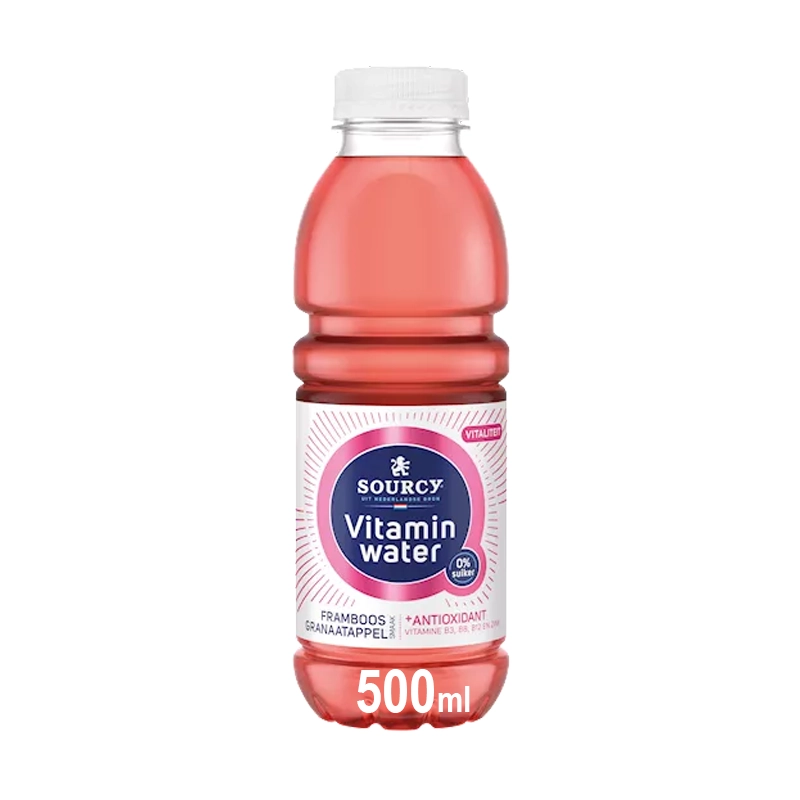 Sourcy vitamin water framboos 0,0% PET (6x 50cl)