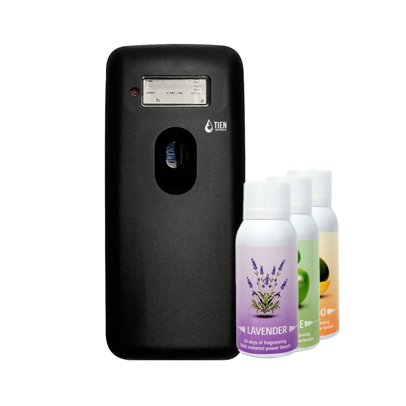 TIEN dispenser luchtverfrisser zwart