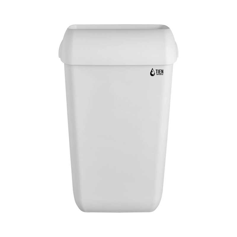 TIEN afvalbak 23 liter wit - incl. wandbevestiging