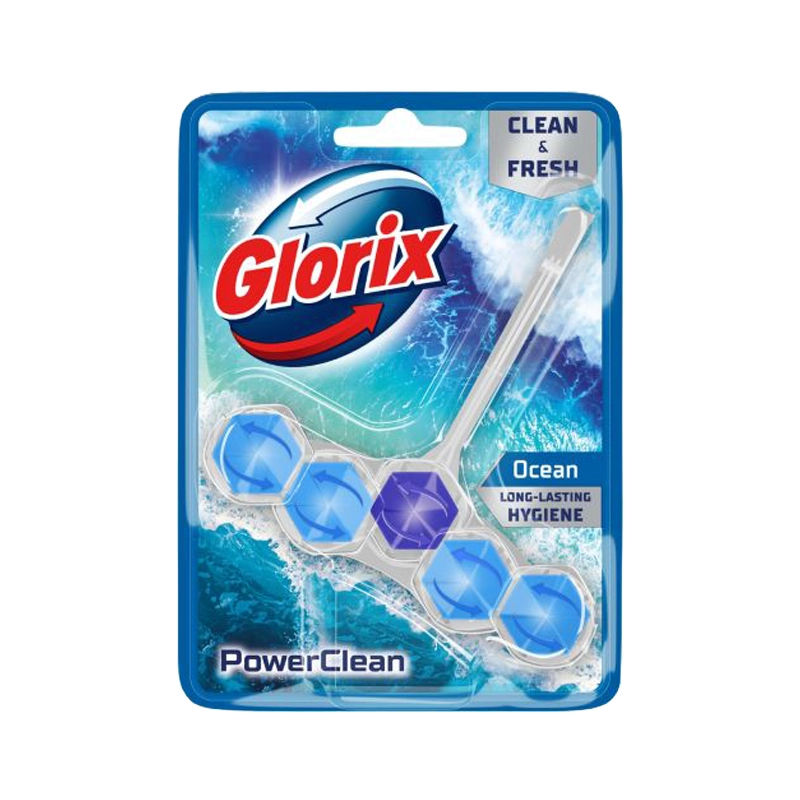 GLORIX Toiletblok Power Ocean 9 x 50 ml