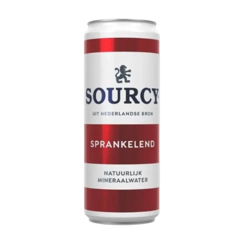Sourcy mineraalwater sprankelend sleekcan (24x33cl)