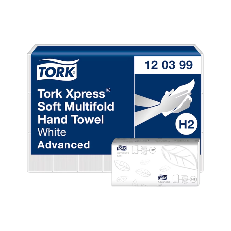 Tork Handdoek Soft 2 laags wit H2