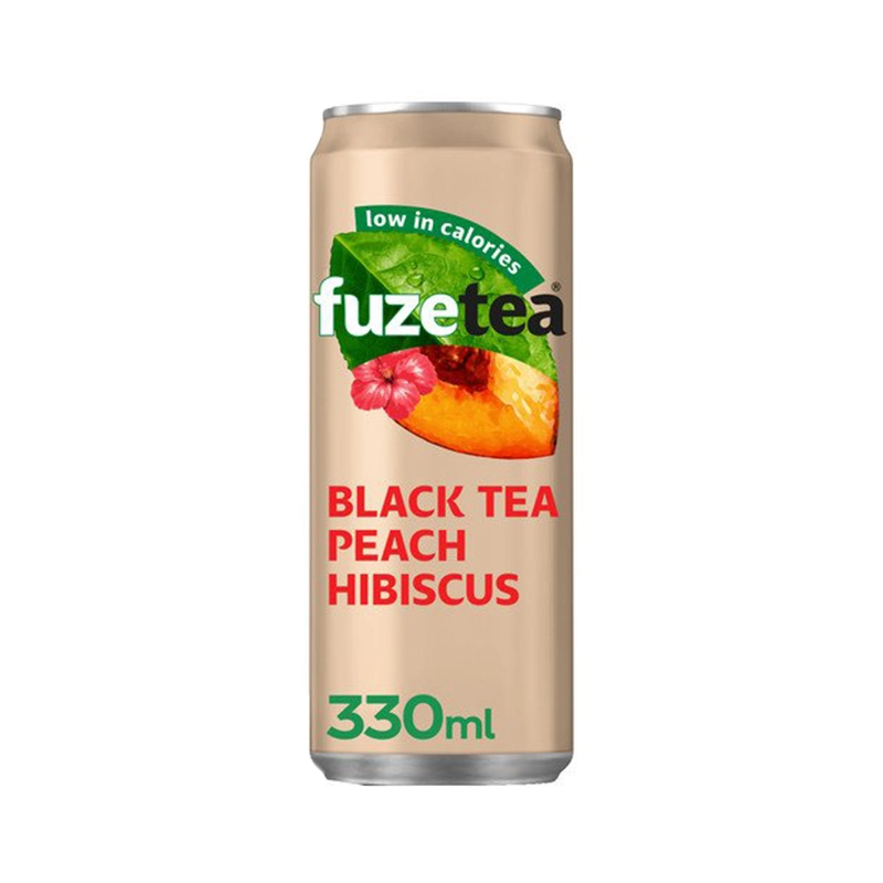 Fuze tea black tea peach hibiscus sleekcan (24 x 33 cl)