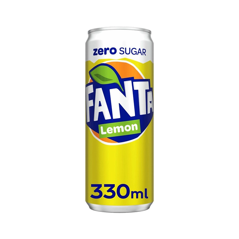 Fanta Lemon zero sleekcan (24 x 33 cl)