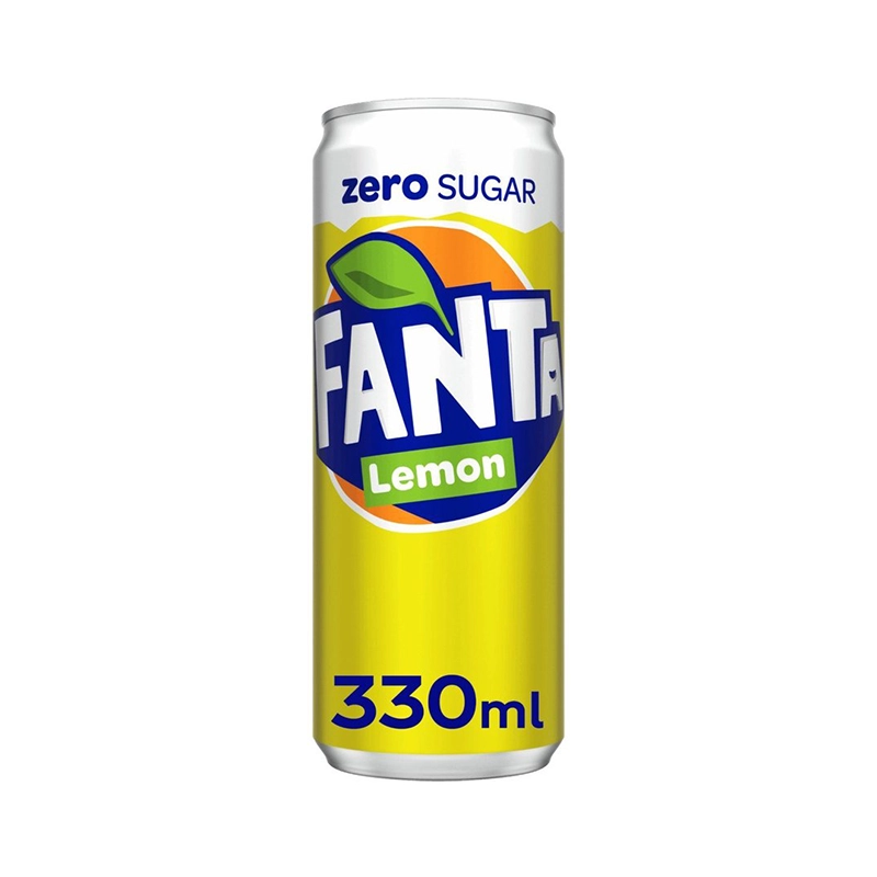 Fanta Lemon zero sleekcan (24x33cl)